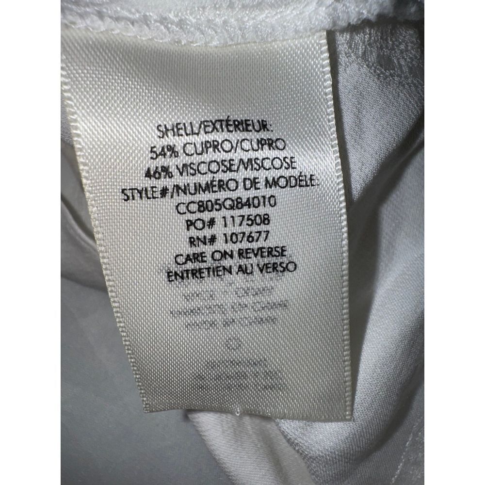 Alice + Olivia white Jacquard style drape camisole Cupro viscose blend small - Picture 5 of 8